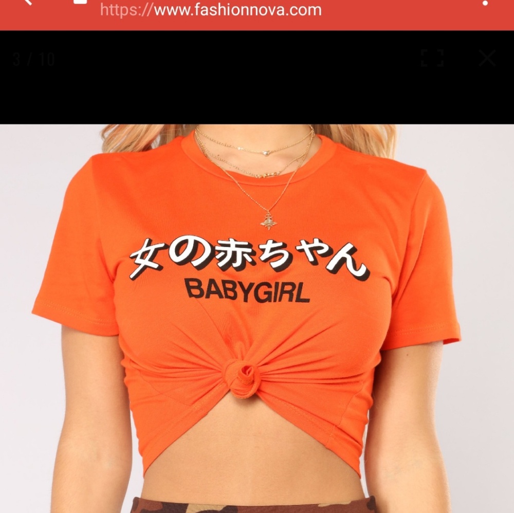 Fashion nova orange top